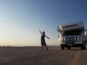 me in the desert with my house